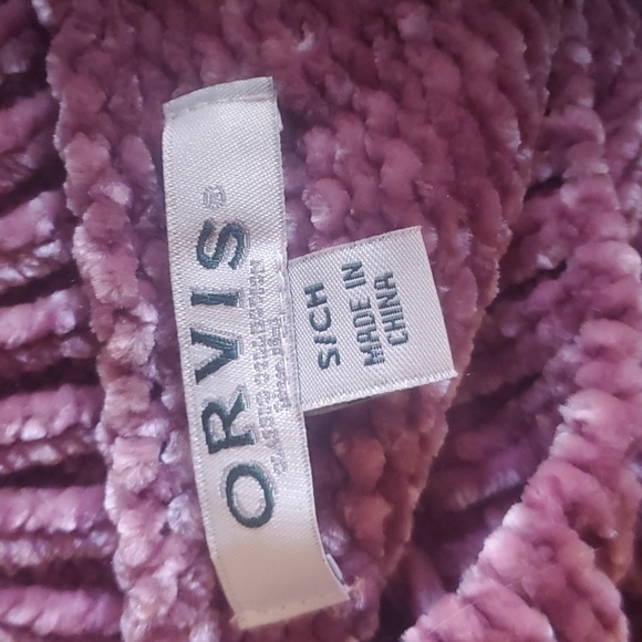 Orvis Pink Crushed Velvet Pullover Sweater. - Picture 4 of 10